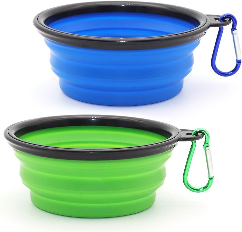 Dog Bowl Pet Collapsible Bowls, 2 P...