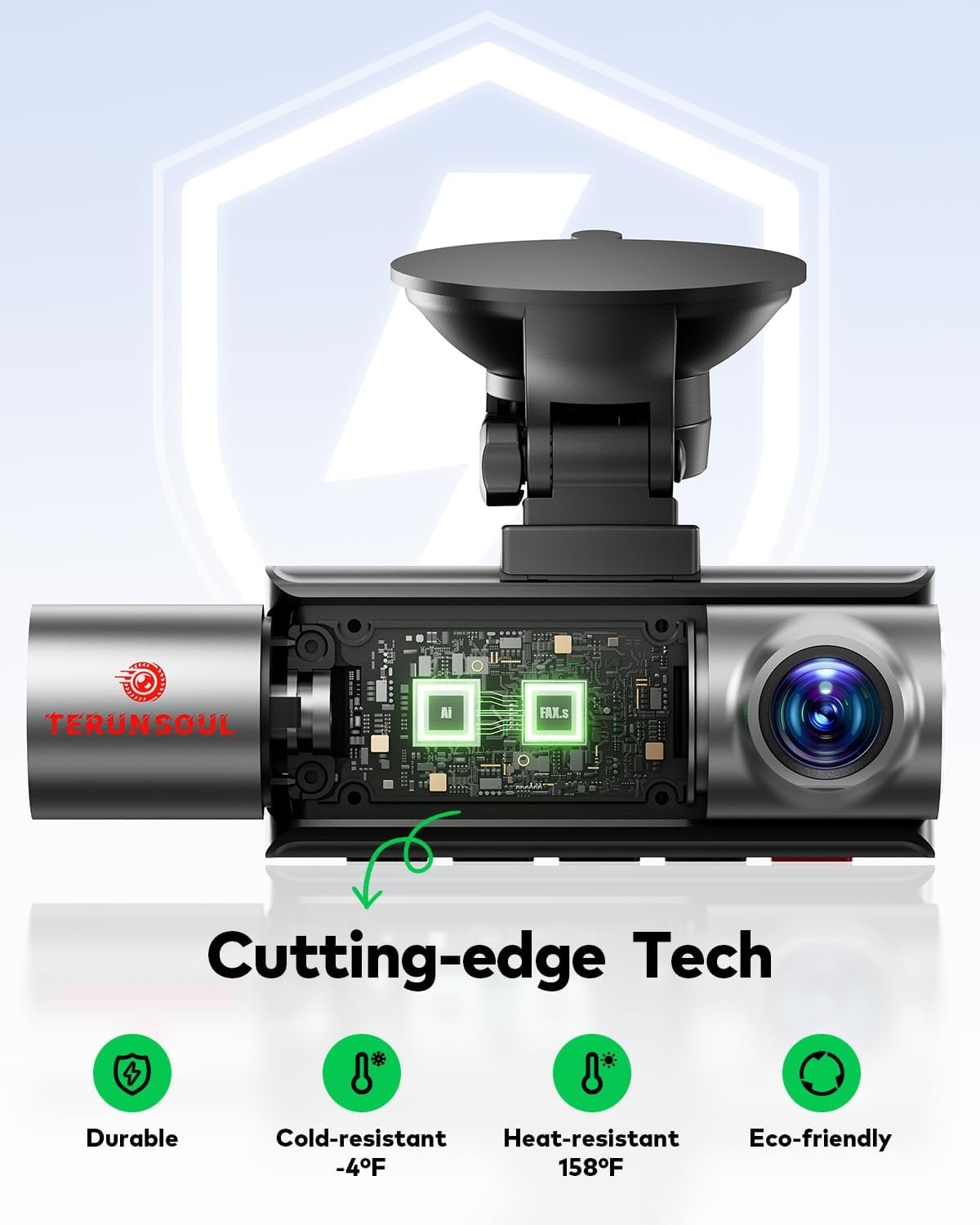 4K+4K+1080P 3 Channel Dash Cam, Free 128GB Card, AProX HD Night Vision - Image 9