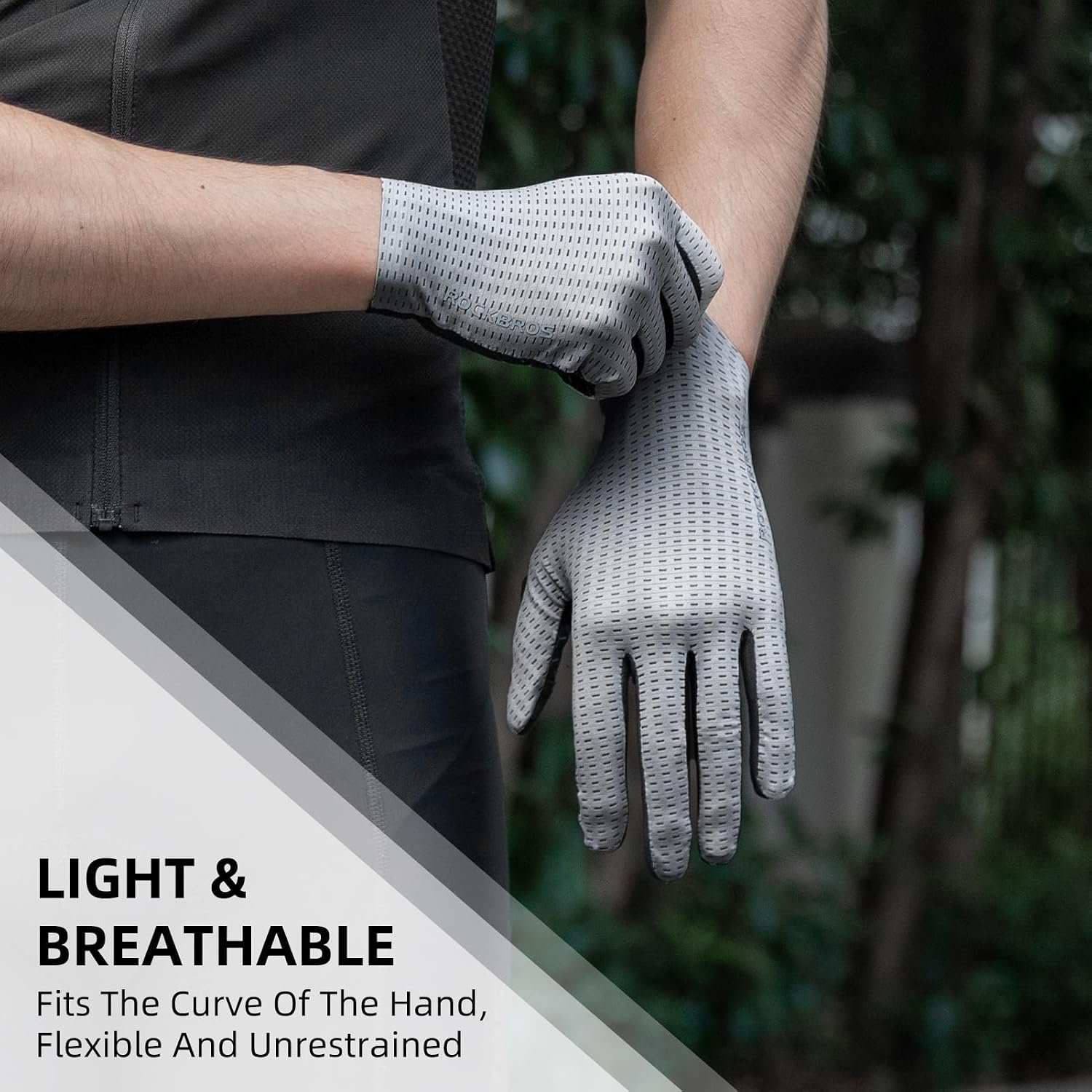 ROCKBROS Cycling Gloves for Men Women, Breathable Mountain Bike Gloves - Image 3