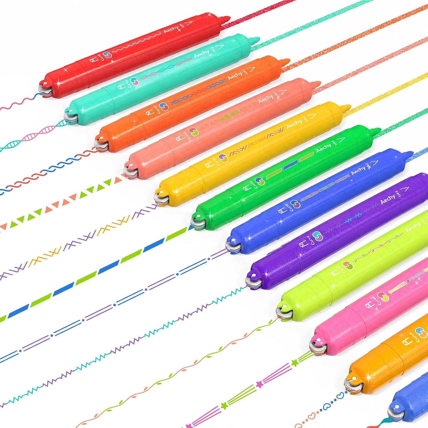 AECHY 12 Pcs Dual Tip Marker Pens w...