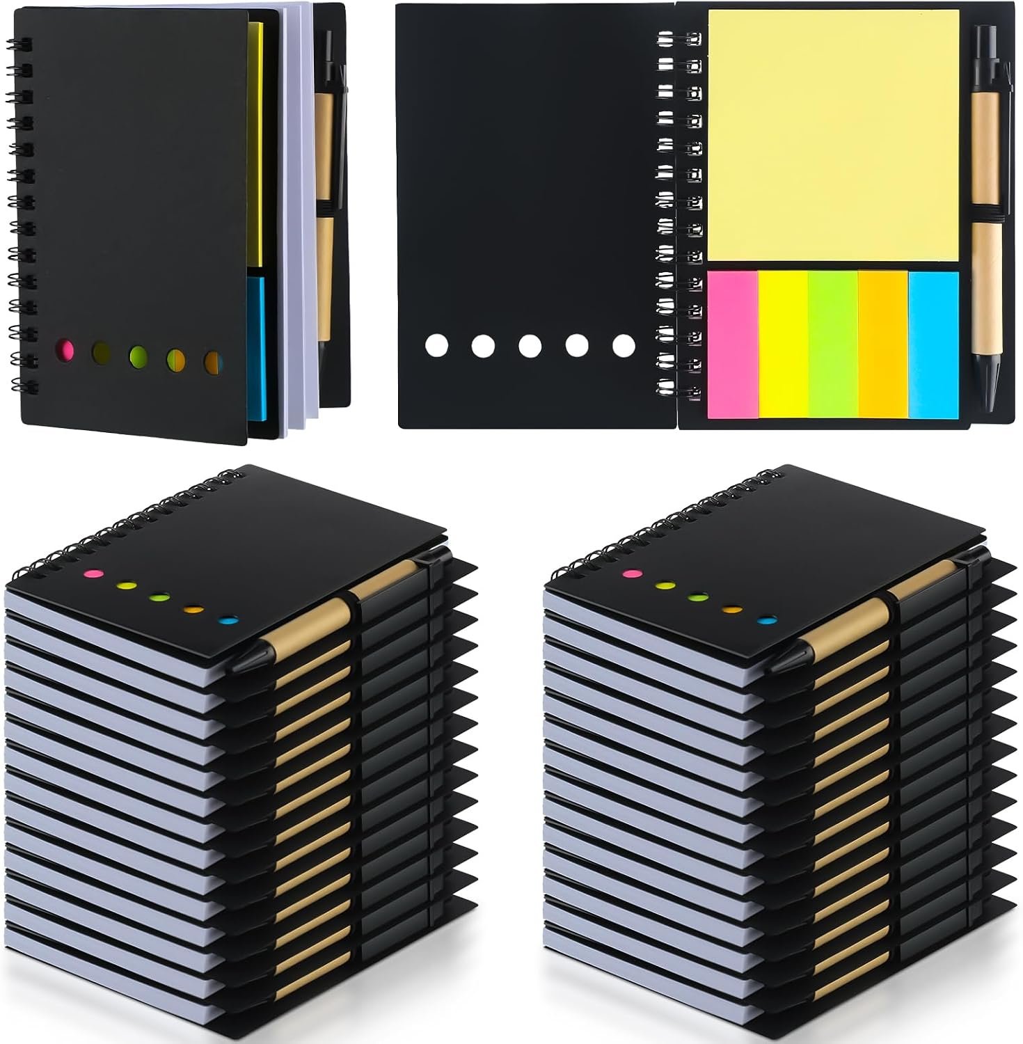 Qilery 30 Pack Lined Spiral Noteboo...