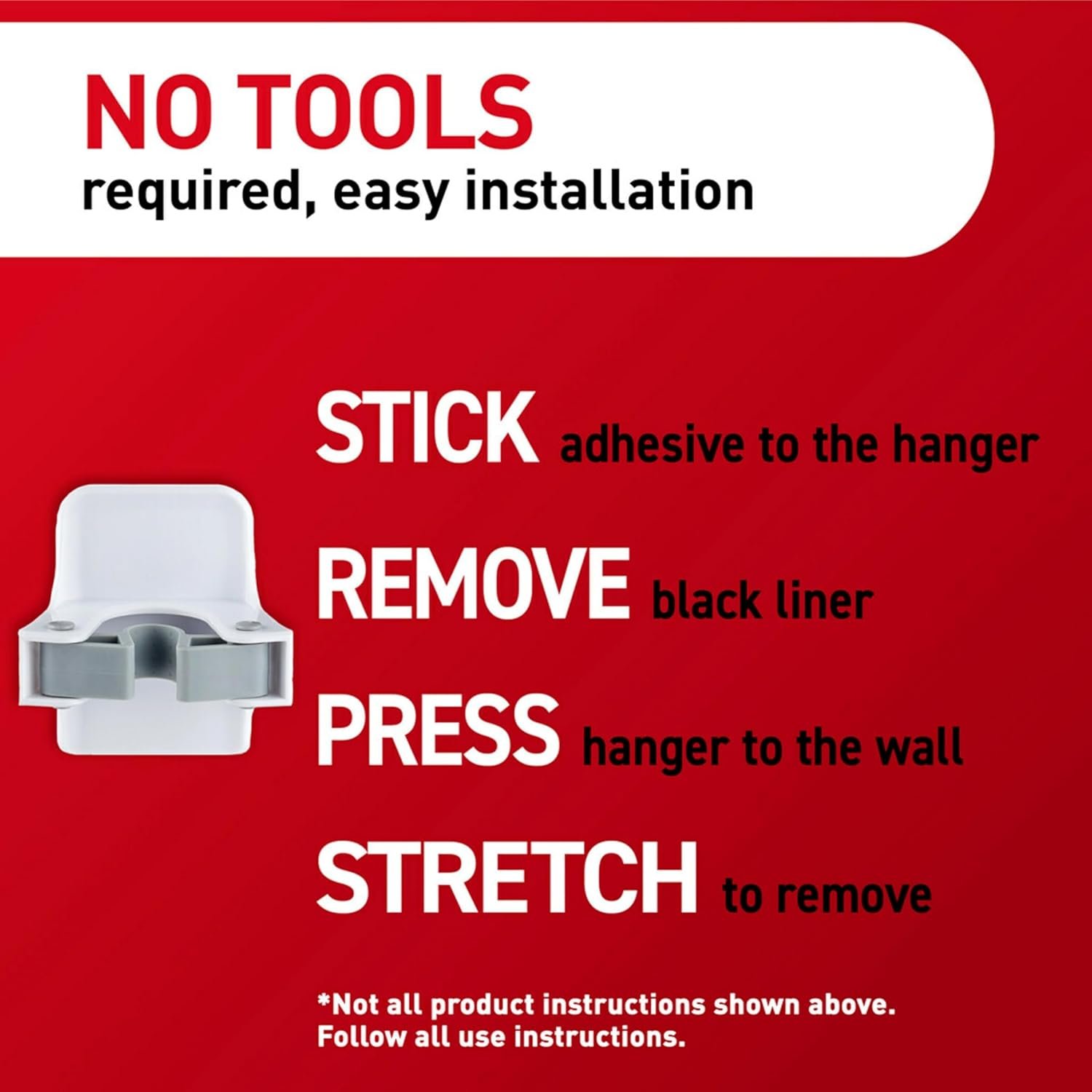 Command Large White Broom Grippers, 2 Broom Grippers, 4 Strips - Image 6