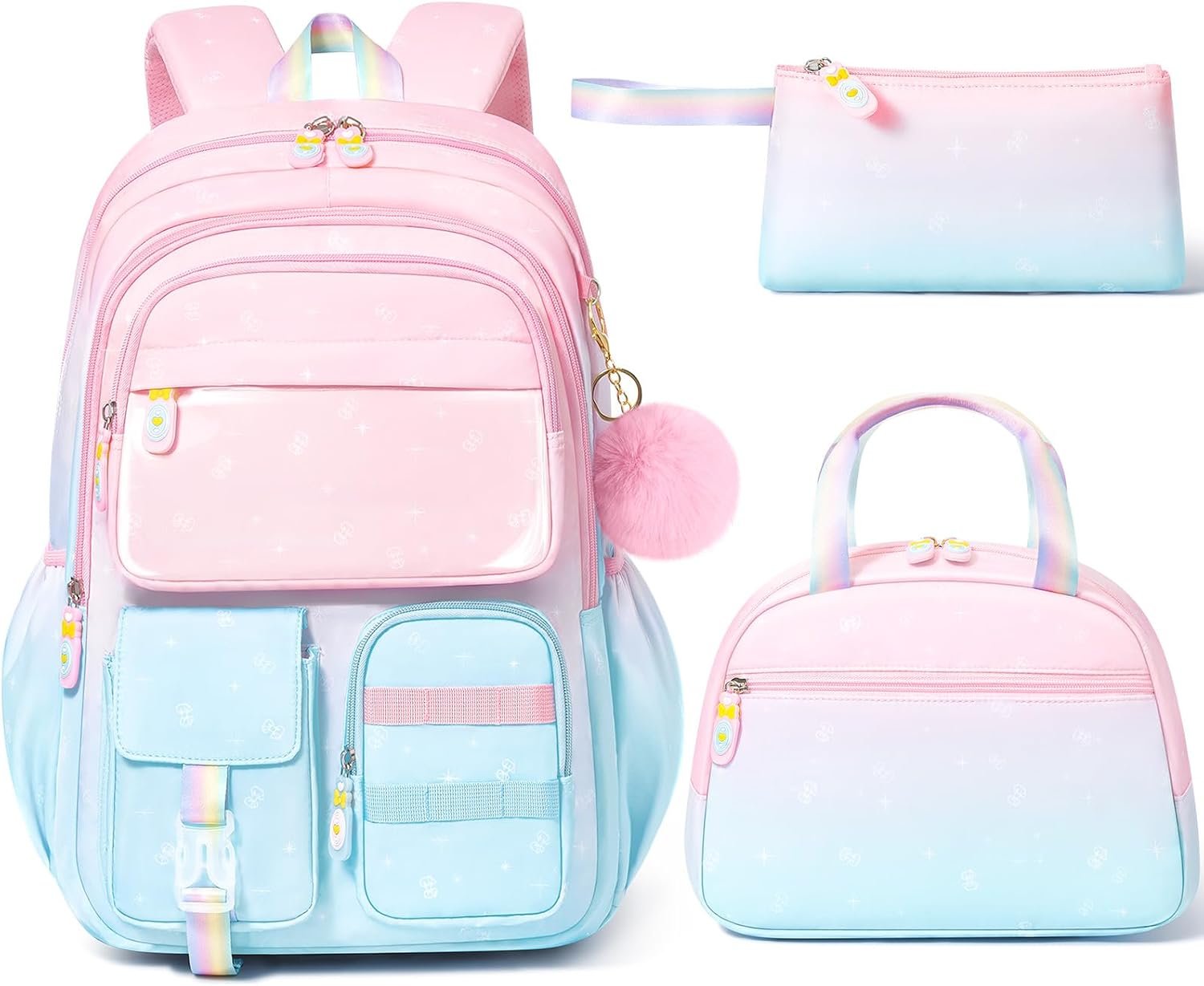 Fimibuke Backpacks for Girls, 3 PCS...