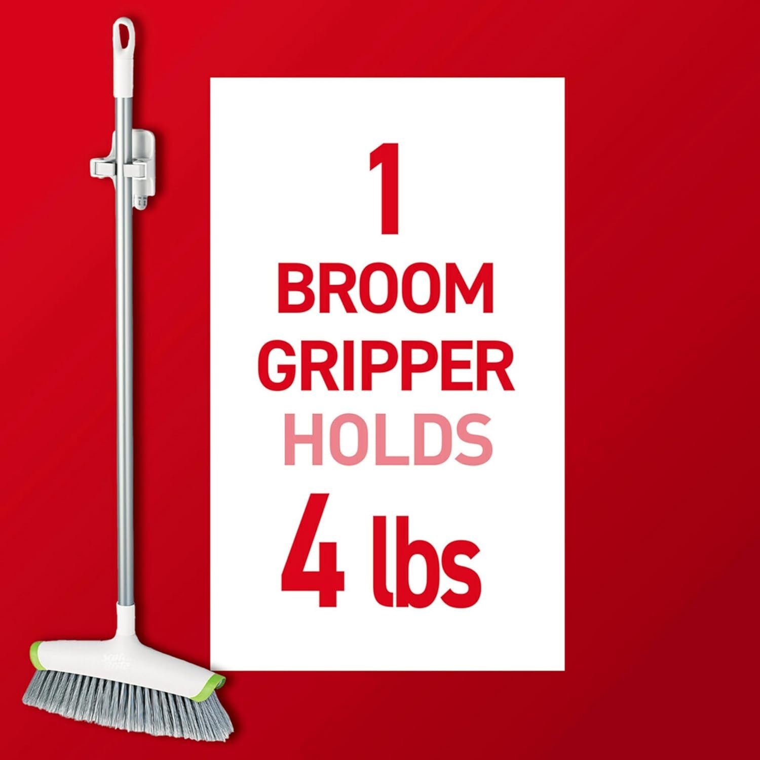 Command Large White Broom Grippers, 2 Broom Grippers, 4 Strips - Image 3