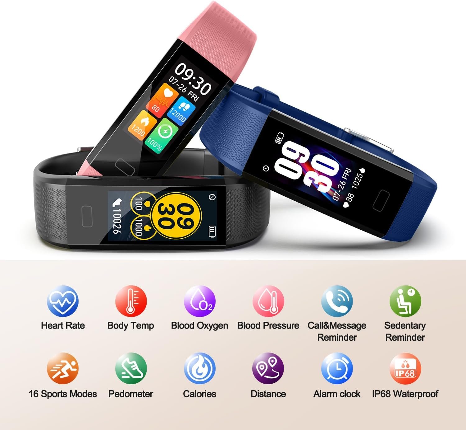 Fitness Tracker with Step/Distance/Calories Counter for Women Men - Image 2