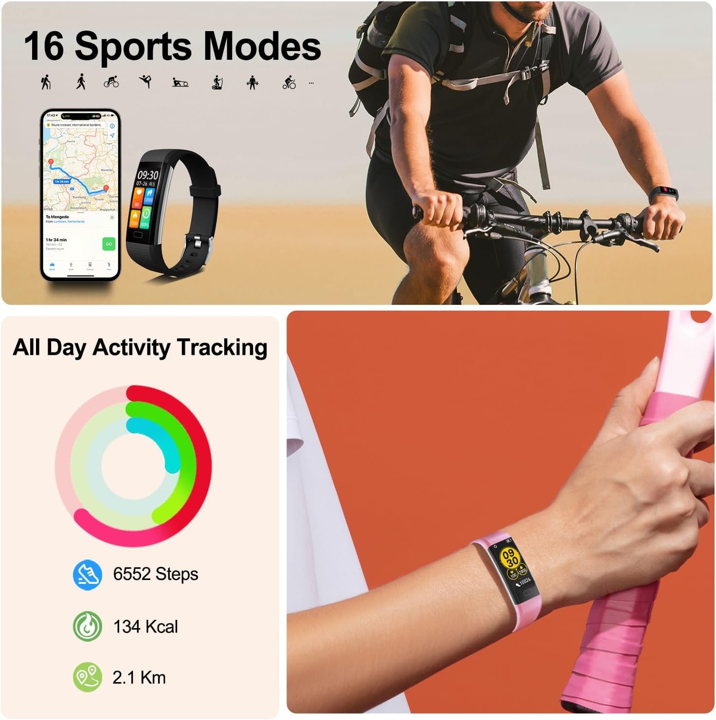 Fitness Tracker with Step/Distance/Calories Counter for Women Men - Image 4