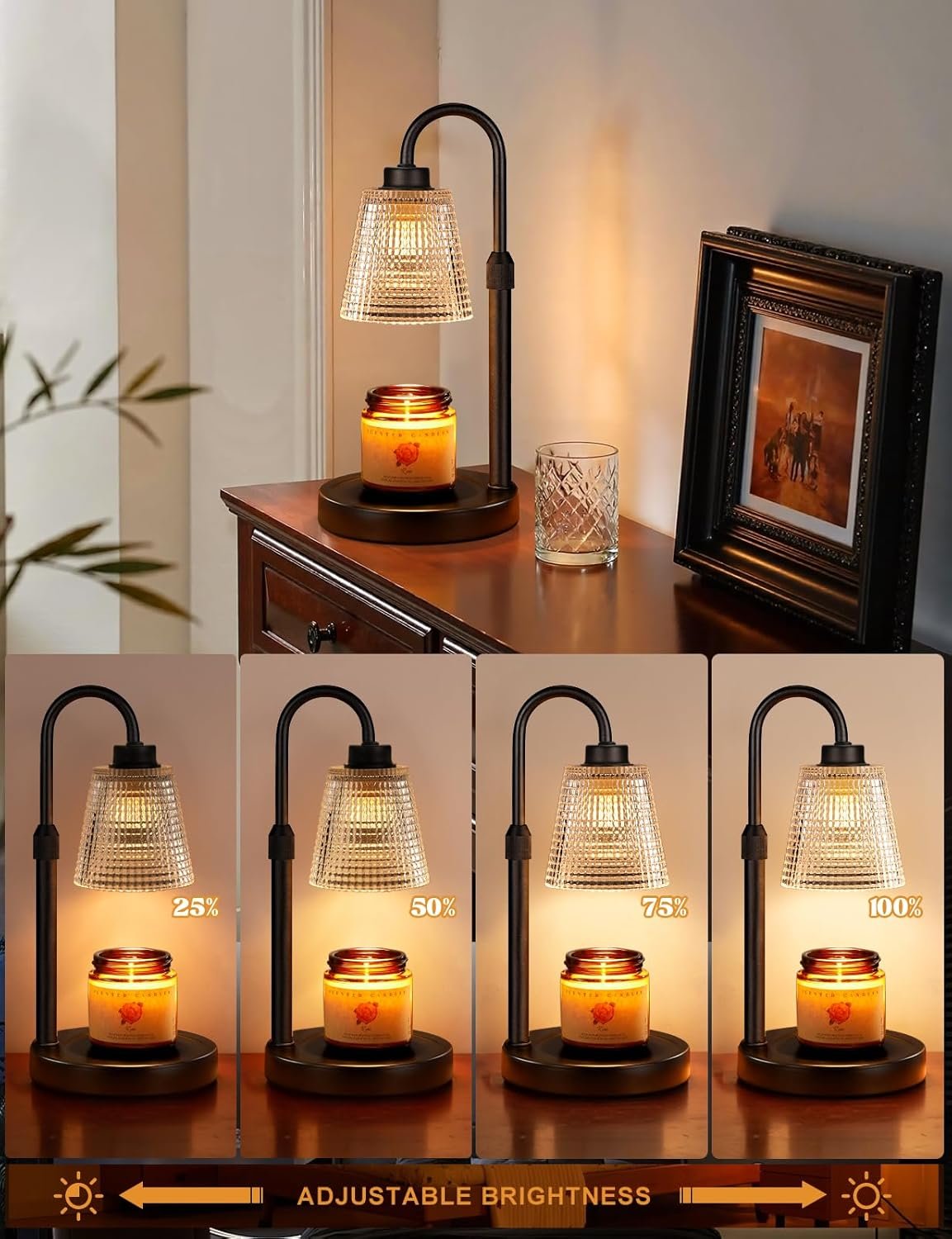 Innqoo Candle Warmer Lamp with Timer Home Decor Birthday Gifts for Women - Image 3