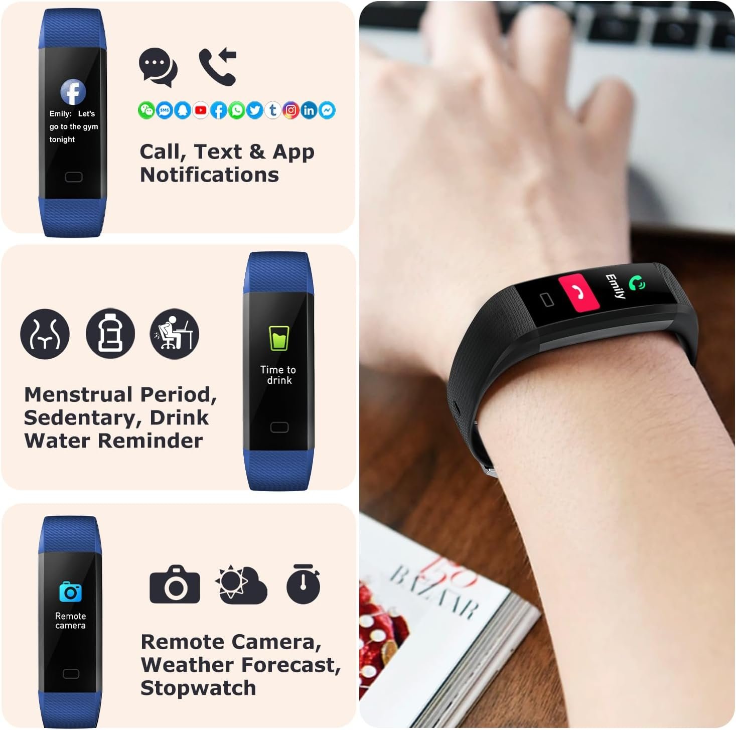 Fitness Tracker with Step/Distance/Calories Counter for Women Men - Image 5