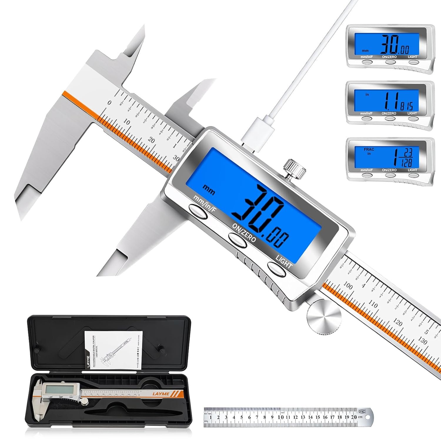 Digital Caliper, Rechargeable Digit...