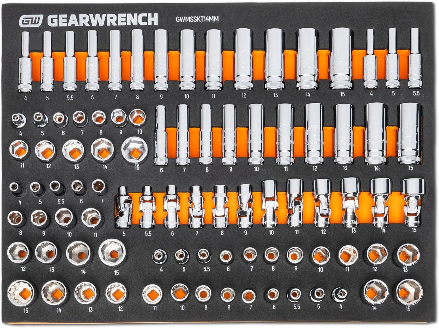 GEARWRENCH 89 Piece 1/4” Drive Master Metric Socket Set | GWMSSKT14MM