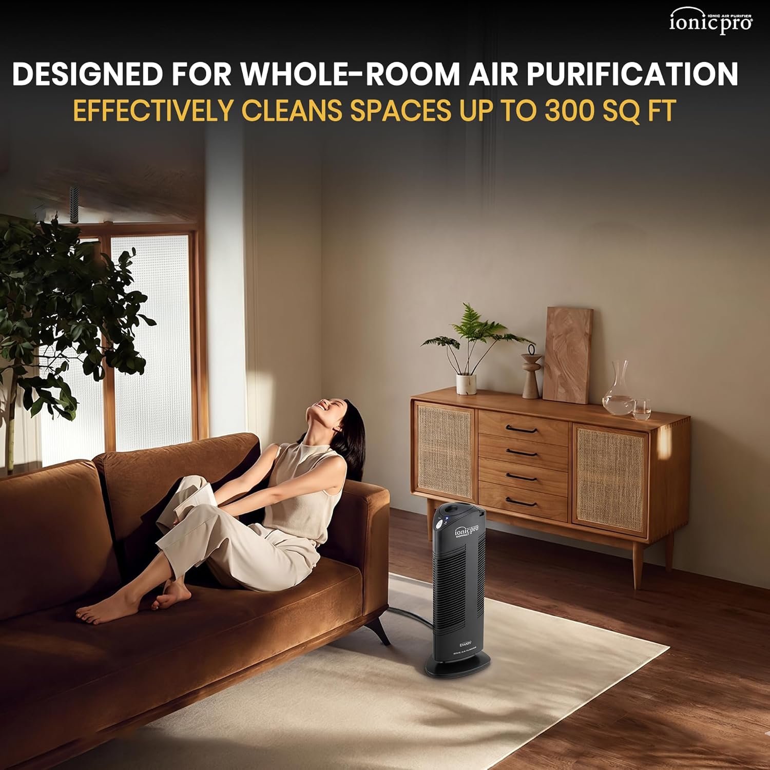 Ionic Pro Compact Filterless Air Purifier for Home, Cleans Up to 300 sq.ft - Image 9