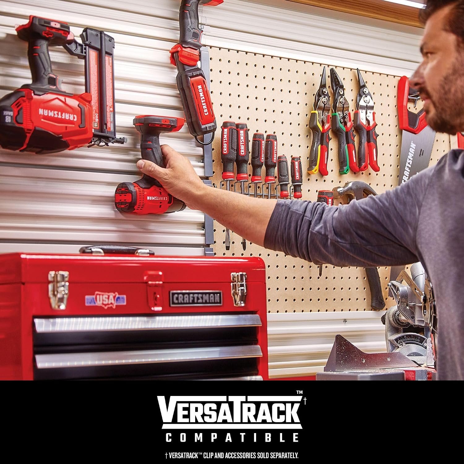 CRAFTSMAN V20 MAX Cordless Drill Driver and Impact Driver Set, Power Tool Set with 2 Batteries and Charger, LED Work Light, 2 Bits, Bag (CMCK200C2) - Image 8