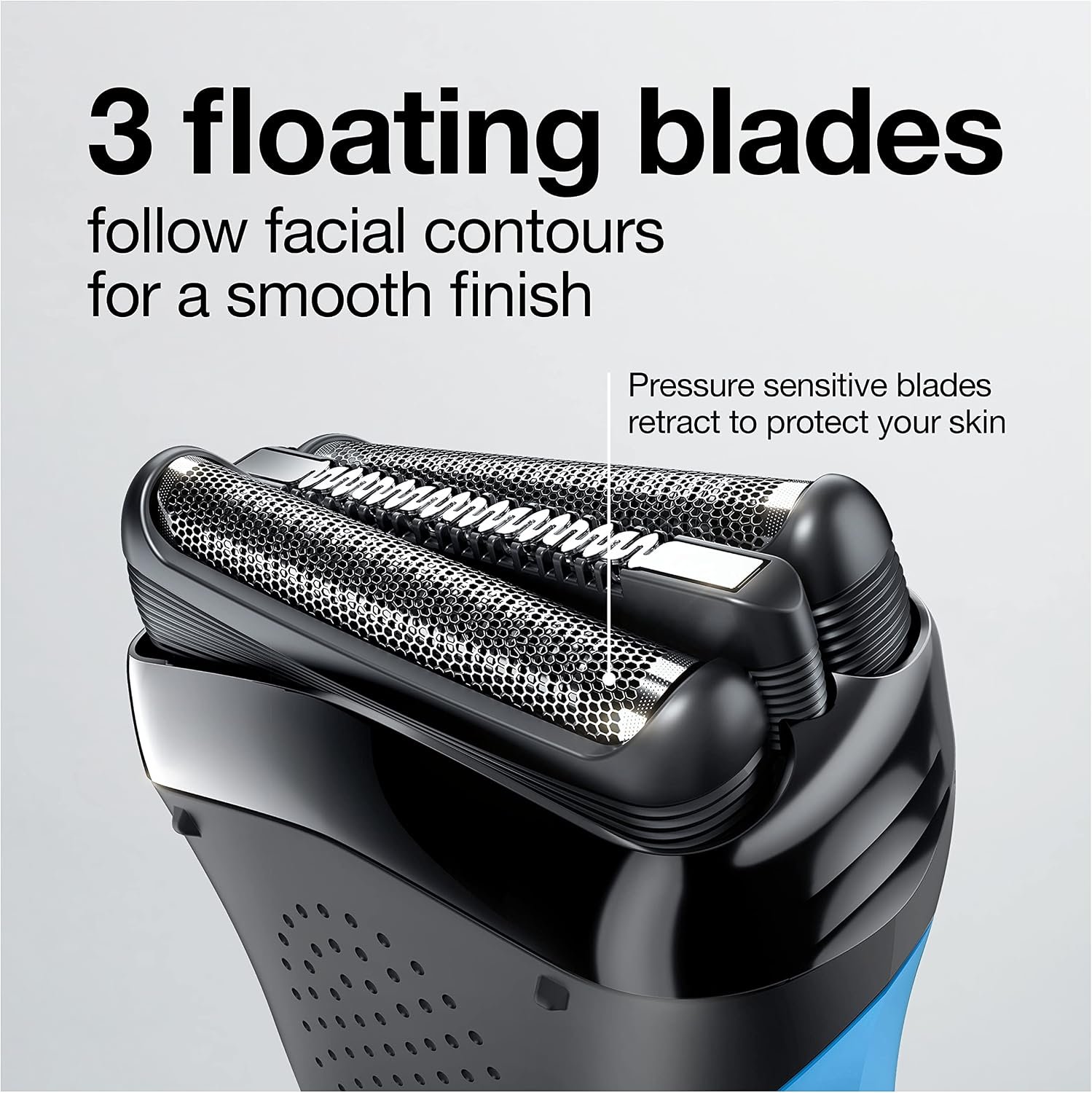 Series 3 3010s Wet & Dry Electric Shaver for Men/Rechargeable Electric Razor, Blue - Image 4