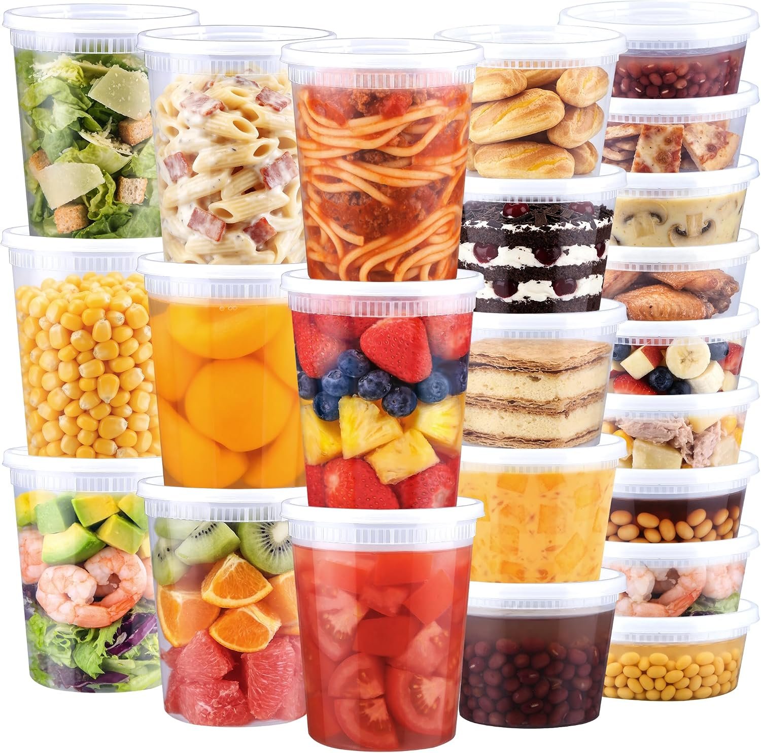 BYSNOW 60 Sets Deli Containers with...
