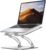 Nulaxy Ergonomic Adjustable Laptop Stand for Desk, Dual Foldable Computer Riser with Advanced Heat-Vent, Heavy-Duty Portable Notebook Holder for Posture Correction, Compatible with Mac 10-16″ Laptops