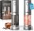 ThermoMaven Upgraded Larger Capacity Electric Salt and Pepper Grinder Set, 110ml Rechargeable Salt and Pepper Shaker with LED Light, Stainless Steel Automatic Pepper Mill with 6 Adjustable Coarseness