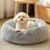 JOLLYVOGUE Small Dog Bed, Calming Soft Anti-Anxiety Donut Cat Bed, Washable Round Fluffy Cushion for Small and Medium Pets (20″)