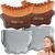 Lymphatic Contour Face Brush – Facial Sculpting & Anti-Puffiness Tool | Ultra Soft Dry Brush for Jawline Massage & Lymphatic Drainage | Ergonomic Design (Brown, 2pc)