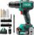 DCA 20V Brushless Hammer Drill Cordless, 492 in-lb Torque Impact Drill, 1/2″ All-Metal Keyless Chuck,18+1+1, (0-450/0-1800RPM), 27000 IPM, Compact Design with 2.0Ah Battery & Charger,ADJZ2055i