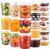 BYSNOW 60 Sets Deli Containers with Lids – 32/16/8 oz, 20 of Each Size